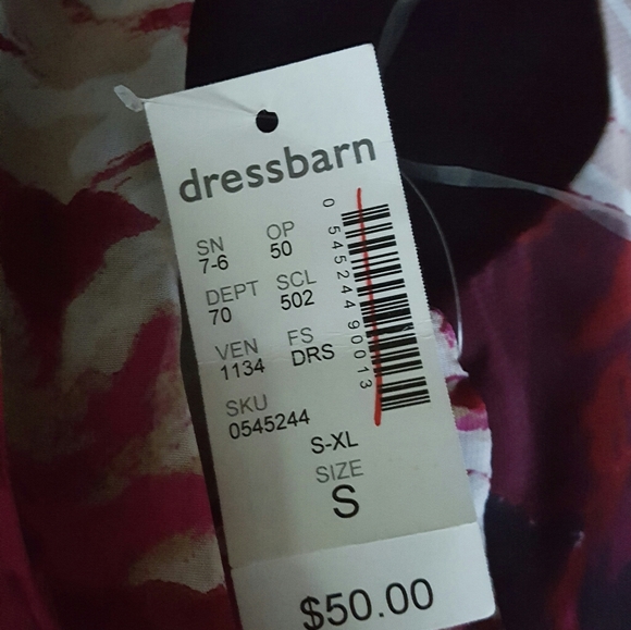 Dressbarn sleeveless purple floral blouse top flowy small new with tags work - Picture 3 of 6